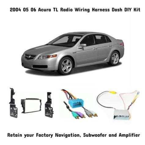 2004 05 06 Acura Tl Aftermarket Radio Wiring Dash Kit Wsub Amp And Nav