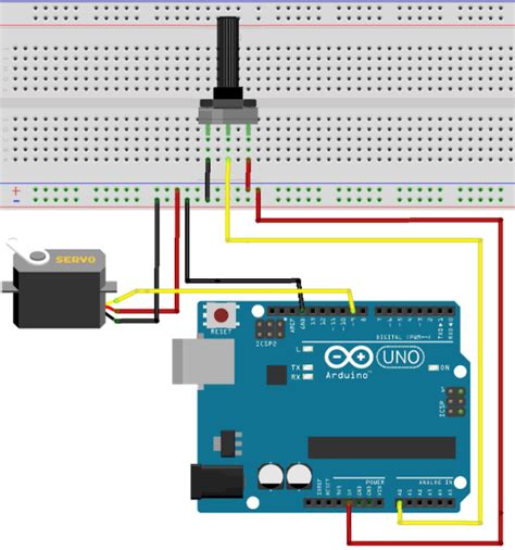 Arduino Projekt Servomotor Mit Einem Potentiometer Steuern Hshl
