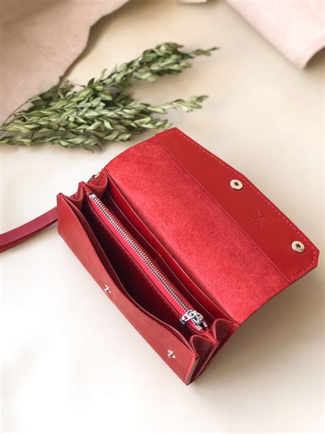 Red Wallets For Women Personalized Clutch Wallet With Etsy