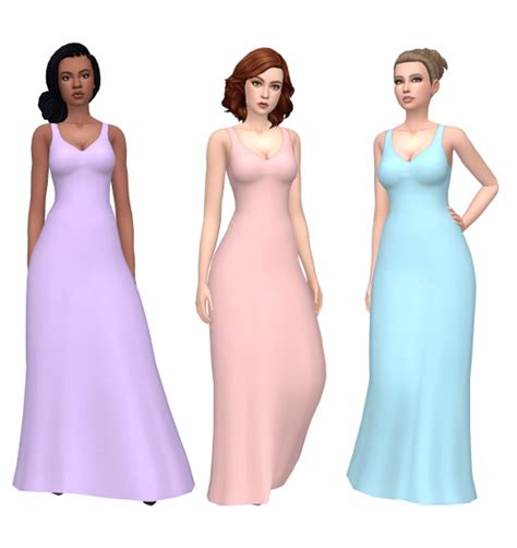Deelitefulsimmer Slim And Sleek Dress Recolor • Sims 4 Downloads
