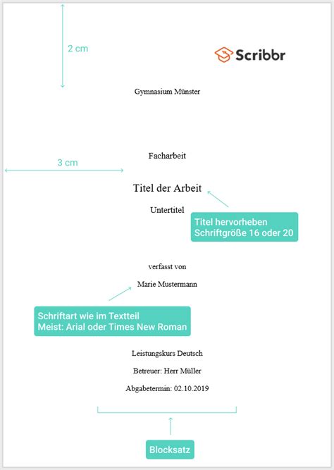 Wenn du aber keine schöne vorlage im internet findest. Das Deckblatt deiner Facharbeit: Mit Word-Vorlage erstellen