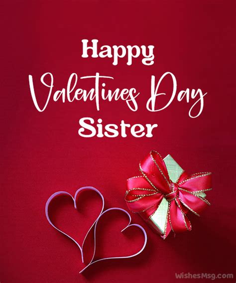 Happy Valentines Day Messages For Sister Wishesmsg