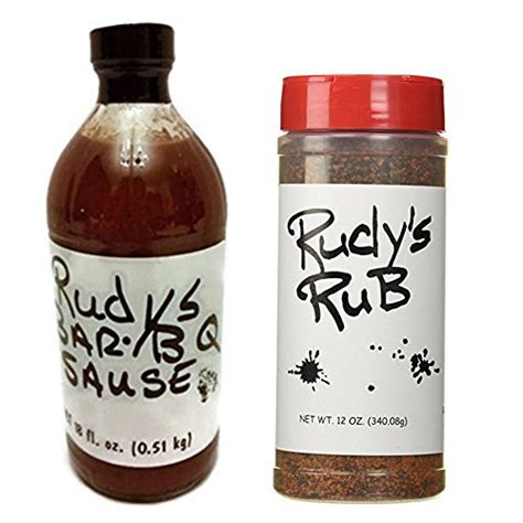 Rudys Texas Bbq Dry Rub And Barbq Sauce Combo World Famous Dry Rub