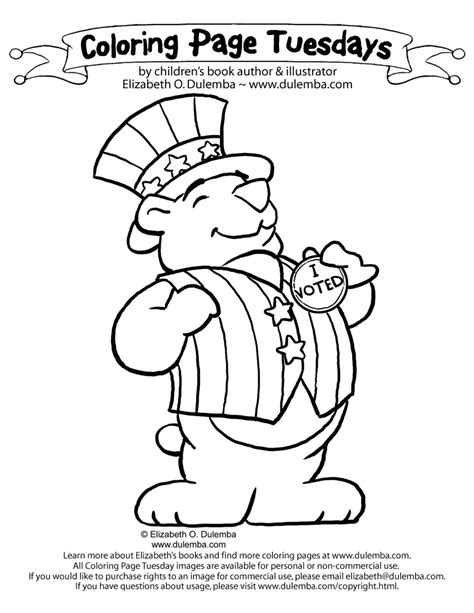 Election Themed Coloring Pages
