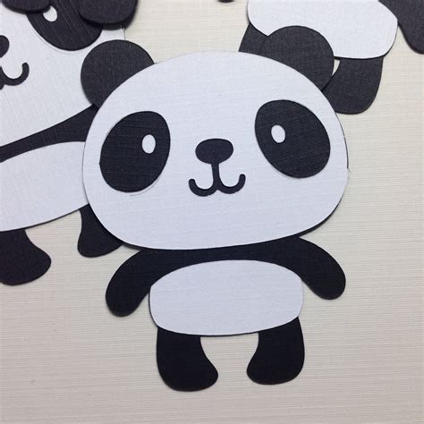 Panda Bear Die Cuts Paper Panda Bear Cut Outs Cute Panda Etsy Canada