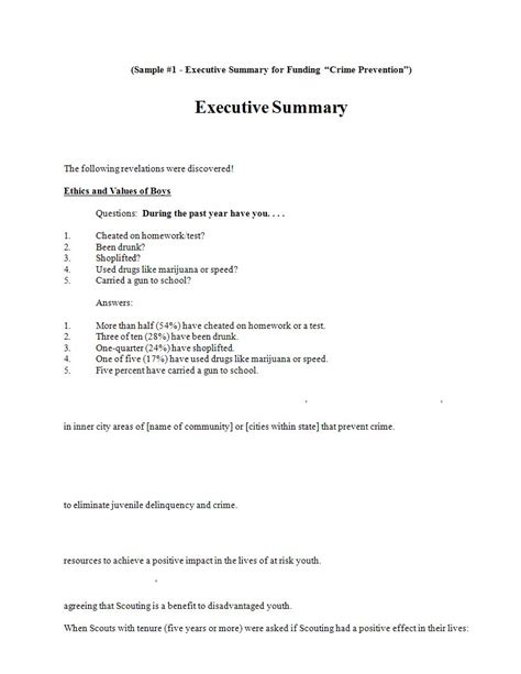 25 Executive Summary Samples In Pdf Ms Word Examples