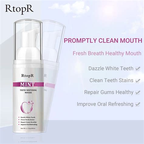 5pcs Rtopr Teeth Whitening Mousse Stains Removes Oral Hygiene