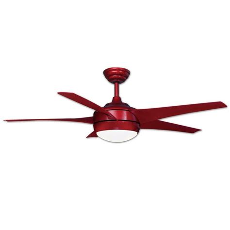 Hampton Bay Windward Iv 52 In Red Ceiling Fan 66266 At The Home Depot