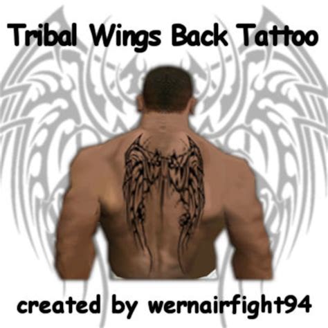 Wings tattoo tribal tattoos trendy tattoos tribal wings tribal tattoos body art tattoos back tattoo dragon tattoo. GTA San Andreas Tribal Wings Back Tattoo Mod - GTAinside.com
