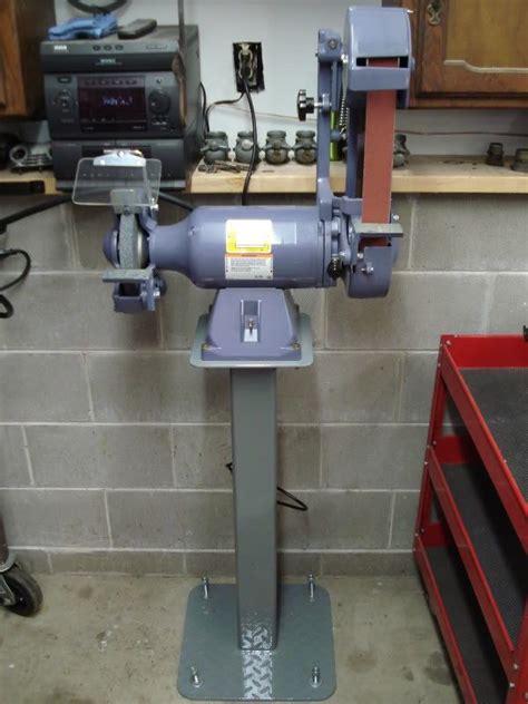 That is if you have locking wheels on the bottom of the stand. Grinder Stand by lackluster -- Homemade grinder stand intended to support a Baldor belt sander ...