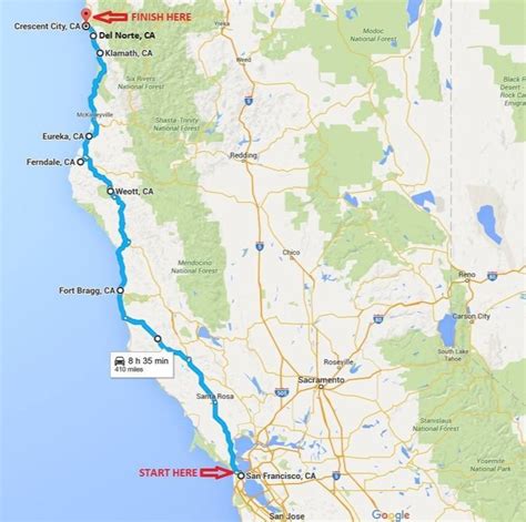 Best Northern California Coast Road Trip 5 Day Driving Itinerary