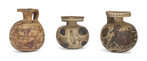 Three Corinthian Pottery Aryballoi Circa 6th Century Bc Christies