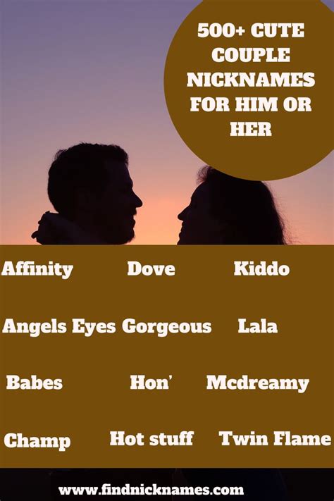 500 Cute Couple Nicknames For Him Or Her — Find Nicknames Cute Couple Nicknames Cute Couples