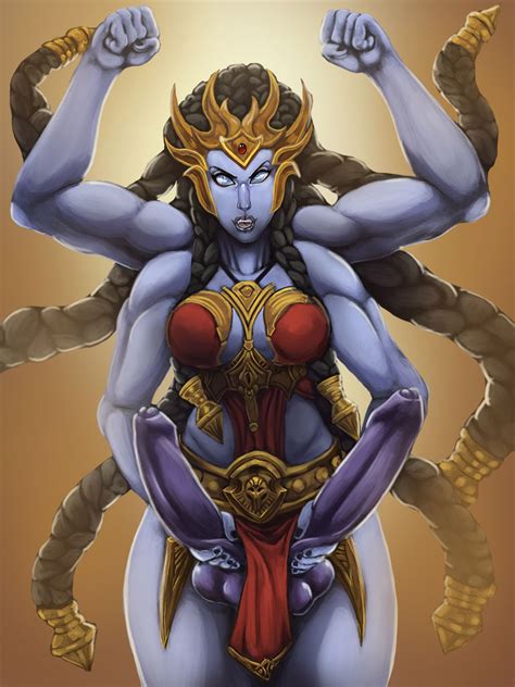 Rule 34 1futa Blue Body Blue Skin Deity Diphallia Diphallism Futanari Goddess Hindu Mythology