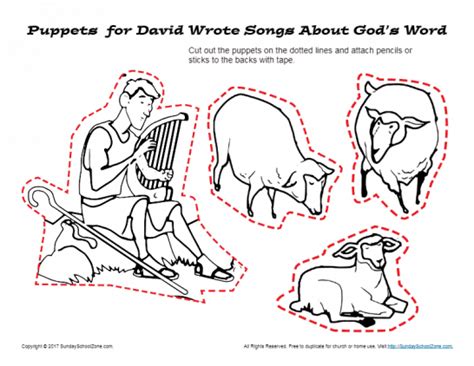 David Was A Shepherd Boy Bible Activities On Sunday School Zone