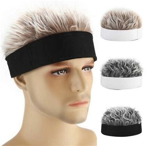 Short Wig Hat With Spiked Fake Hair Novelty Beanie Funny Mens Womens