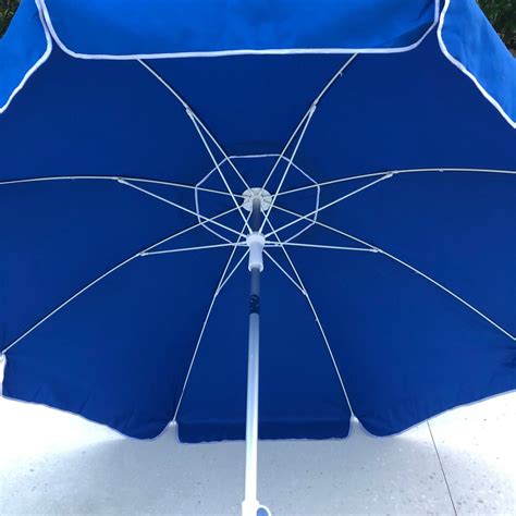 Blue Umbrella For Beach Relaxation Station Boat Table Aughog