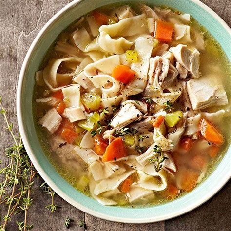 Ingredients include shredded chicken, egg noodles and cheddar cheese. homemade chicken noodle soup paula deen