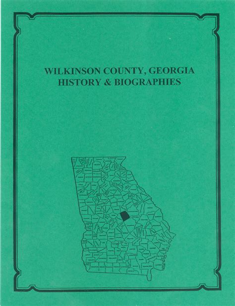 Wilkinson County Georgia History And Biographies Mountain Press And