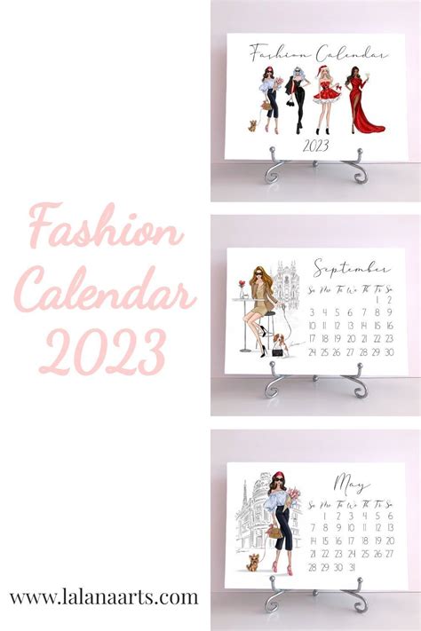 Fashion Calendar 2023 By Lalana Arts Mini Calendars Desk Calendars
