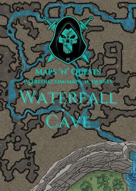 Waterfall Cave 50x50 Map Maps ‘n Quests