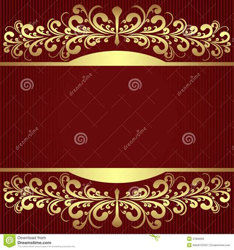 Elegant Background With Royal Golden Borders Royalty Free