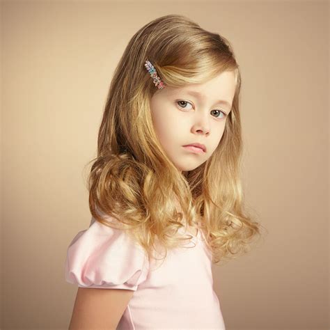 Portrait Of Pretty Little Girl Pretty Brunette Kids Hairstyles