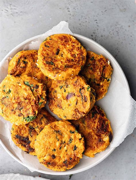 Curried Sweet Potato And Chickpea Patties Cupful Of Kale