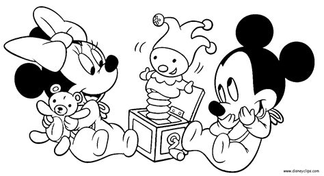 Disney Babies Coloring Pages Mickey Minnie Goofy Pluto Coloring Home