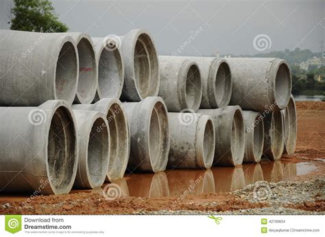 Precast Concrete Pipe Culvert Stock Photo Image 42799834