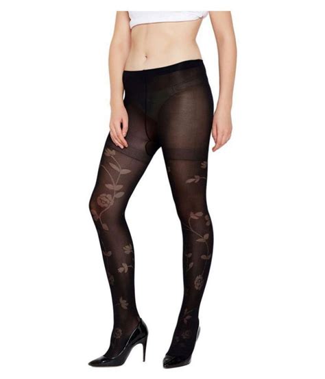 Golden Girl Black Self Design Pattern Pantyhose Stockings Buy Online