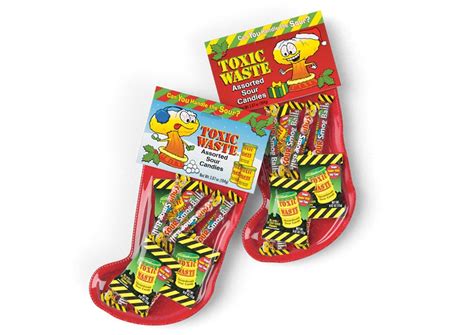 Keepsake stockings for the kids, bulk packs of mini stockings for holiday giveaways, and cute favors deluxe christmas stockings: Toxic Waste Christmas Stocking | Candy | Süßigkeiten ...