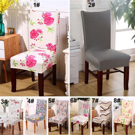 Removable Elastic Stretch Slipcovers Short Dining Room Chair Seat Cover