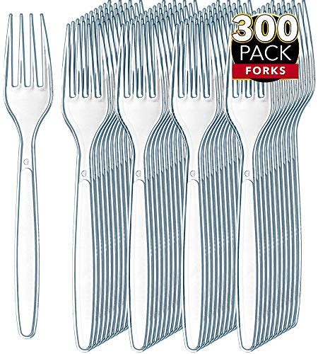 100 Pack Heavyweight Disposable Clear Plastic Knives Takencity