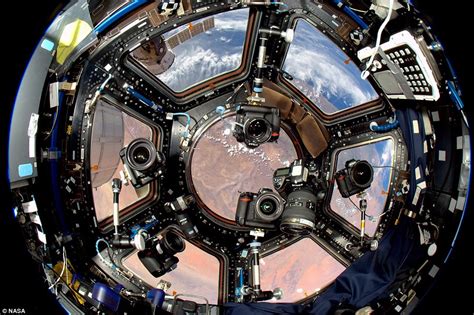 Nasa Photograph Shows Interior View Of Iss Cupola Module Daily Mail