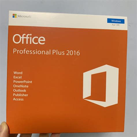 Original Microsoft Office Professional Plus 2016 Retail Key Dvd Box Package