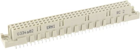 Erni 284991 Edge Connector Sockets Total Number Of Pins 96 No Of