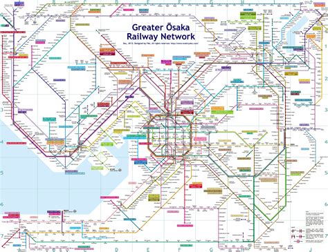 Greater Osaka Railway Network Osaka Transit Map Map