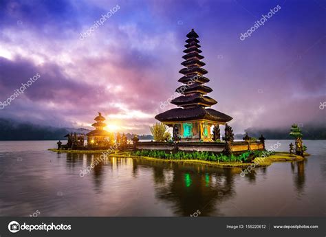 The temple complex is on the shores of . Pura ulun danu bratan temple in Bali, indonesia. — Stock ...