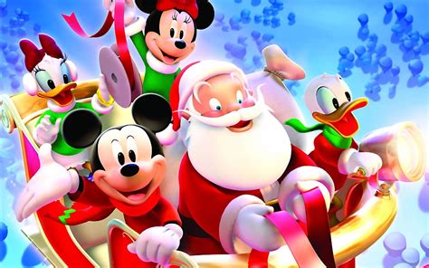 Disney Christmas Wallpapers Hd Mickey Mouse With Santa
