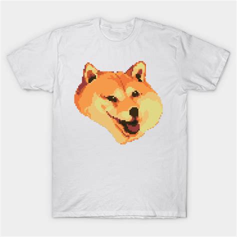 Shiba Inu Doge Chonky Cheeks Pixel Art Doge Memes T Shirt Teepublic