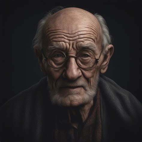 Premium Photo A Hyper Realistic Old Man Portrait Isolated On Dark