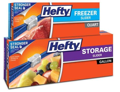 Hefty Slider Freezer Bags Quart 35 Count Pack Of 9