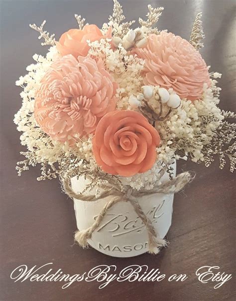 Coral Wedding Table Centerpiece Centerpiece Flowers Wedding Reception