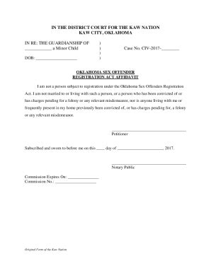 Fillable Online Oklahoma Sex Offenders Registration Act Affidavit Fax Email Print Pdffiller
