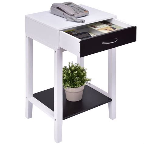 Complete your bedroom with nightstands and bedside tables that offer a convenient perch for a lamp, alarm clock and reading material. Goplus Side Table for Sofa Bed Living Room Modern Coffee Table White Bedroom Bedside Tables with ...