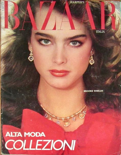 Brooke Shields Covers Harpers Bazaar Magazine Italy March 1981 In