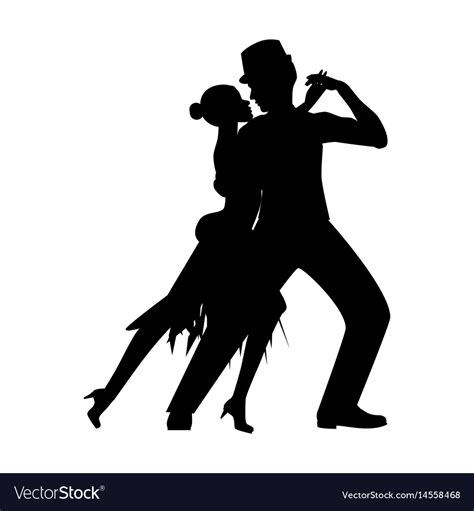 Argentina Tango Silhouette Royalty Free Vector Image