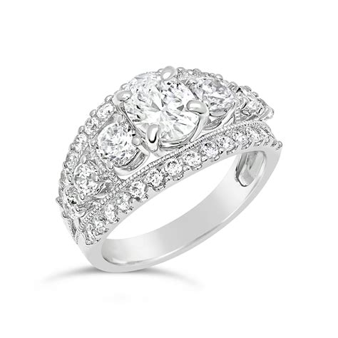 Modern Engagement Ring With Oval Diamond The Diamond Guys