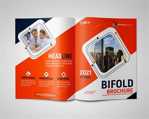 Free Simple Bifold Brochure Design for Photoshop - GraphicsFamily